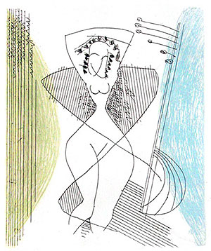 Man Ray, aguafuerte del libro Feuilles éparses. Ed. L. Broder, París.