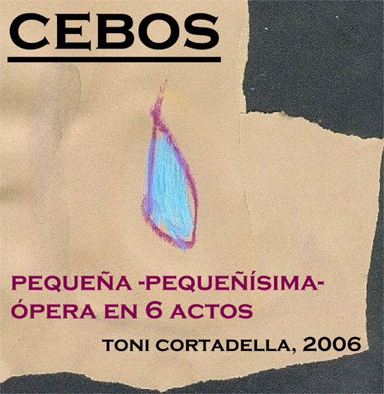 Cebos, de Toni Cortadella, portada.