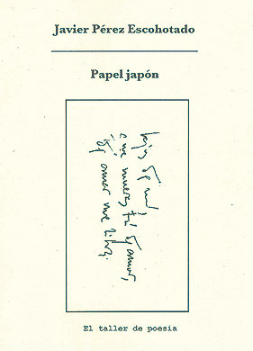 Cubierta del libro "Papel jap&oacute;n", de Javier P&eacute;rez Escohotado