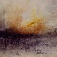 Detalle de "Balleneros en el mar a la puesta del sol", 1845, de Turner