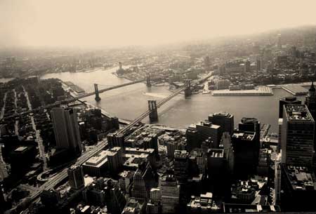 Nueva York en sepia antes de te&ntilde;irse de rojo, serie fotogr&aacute;fica de Fabio Borquez