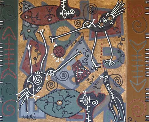 Lienzo de Lilia Luj&aacute;n.