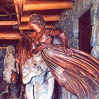 Casa de Isla Negra. Detalle de una fotograf&iacute;a de Fabio Borquez.