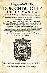 1ª edición de El quijote en italiano