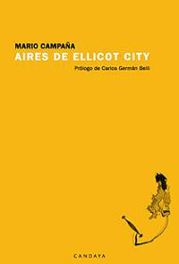 Cubierta del libro Aires de Ellicott City, del poeta ecuatoriano Mario Campaña.