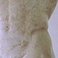 Detalle de Antinoos, Museo de Delfos.