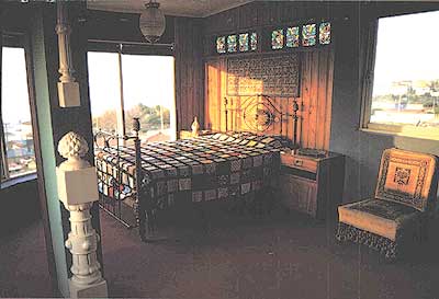 La Sebastiana. Dormitorio. Fotograf&iacute;a de Cristina Alemparte.